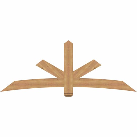 Ekena Millwork Alberta Smooth Timber Gable Bracket, Western Red Cedar, 84"W x 31"H x 3 1/2"D x 5 1/2"F, 9/12 Pitch GBW084X31X0406ALB00SWR